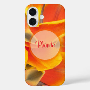 Levendige Oranje Tulp foto iPhone 16 Hoesje