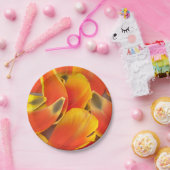 Levendige Oranje Tulp foto Papieren Bordje (Feest)