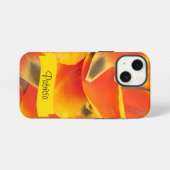 Levendige Oranje Tulpblad Foto iPhone Hoesje (Achterkant horizontaal)