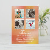 Levendige Oranje Waterverf - in ons hart Kaart (Staand voorkant)