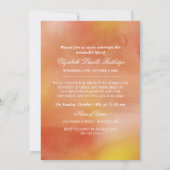 Levendige Oranje Waterverf - in ons hart Kaart (Achterkant)