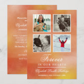 Levendige Oranje Waterverf - in ons hart Kaart (Voorkant / Achterkant)