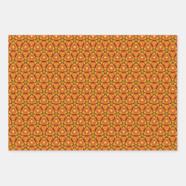 Levendige Oranje zomeressentie Inpakpapier Vel