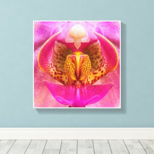 Levendige Orchidee Canvas Afdruk (Insitu (Houten vloer))