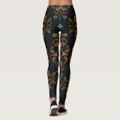 Levendige organische naadloze Leggings - Elegant D (Achterkant)