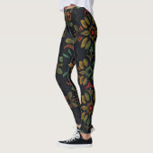 Levendige organische naadloze Leggings - Elegant D (Links)