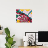 levendige organische psychedelische surrealisme poster (Thuiskantoor)