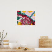 levendige organische psychedelische surrealisme poster (Keuken)