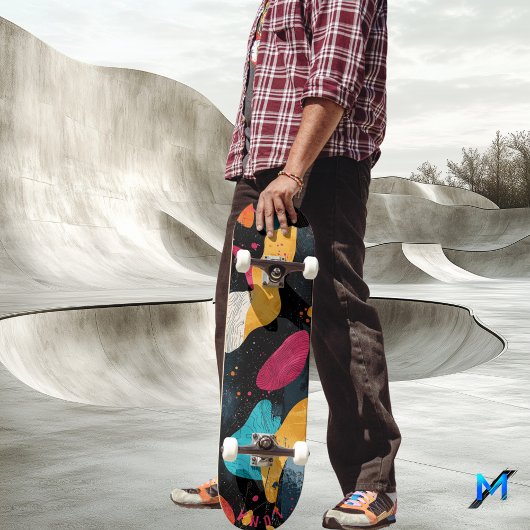 Levendige organische vorm - Abstract minimalistisc Persoonlijk Skateboard