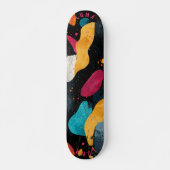 Levendige organische vorm - Abstract minimalistisc Persoonlijk Skateboard (Voorkant)