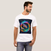 Levendige Ouroboros Draak Kunst Symbool T-shirt (Voorkant volledig)