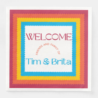 Levendige overeenkomende kleuren servet