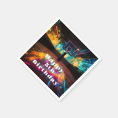 Levendige overwinning basketbal partij servet (Hoek)