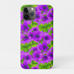 Levendige Paarse Anemoon Bloemen Case-Mate iPhone Case