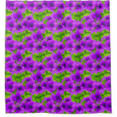 Levendige Paarse Anemoon Bloemen Douchegordijn (Voorkant)