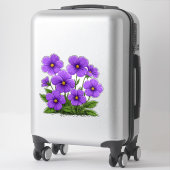 Levendige Paarse Anemoon Bloemen Sticker (Koffer)