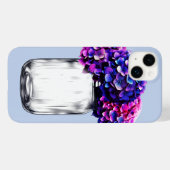 Levendige Paarse Blauwe Roze Hortensia Bloem Case-Mate iPhone Case (Achterkant (horizontaal))
