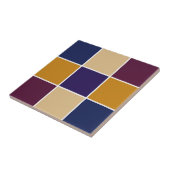 Levendige paarse blauwingen en golden op zwart ras tegeltje (Zijkant)