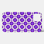 Levendige paarse bloemen en bladmotieven Case-Mate iPhone case (Achterkant (horizontaal))