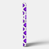 Levendige paarse bloemen en bladmotieven Case-Mate iPhone case (Achterkant / Links)