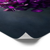Levendige Paarse bloemenfoto Poster (Hoek)