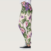 Levendige paarse damesleggings leggings (Links)