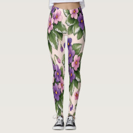 Levendige paarse damesleggings leggings