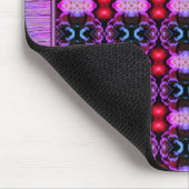 Levendige Paarse en Blauwe Muistapijt met patronen Muismat (Hoek)