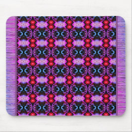 Levendige Paarse en Blauwe Muistapijt met patronen Muismat