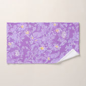 Levendige Paarse en gele bloemen Bad Handdoek (Handdoek)