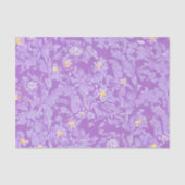 Levendige Paarse en gele bloemen Tissuepapier (Voorkant)