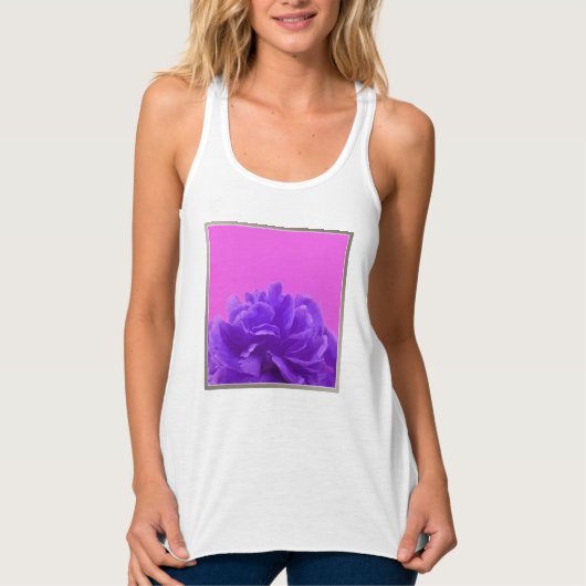 Levendige Paarse frambozenbloemen Tanktop (Voorkant)