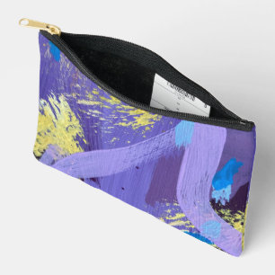 Levendige Paarse, Gele en Blauwe Abstracte Kunst  Etui