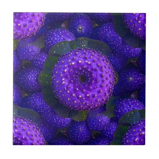 Levendige Paarse gespikkelde Natuur Tegel Tegeltje (Voorkant)