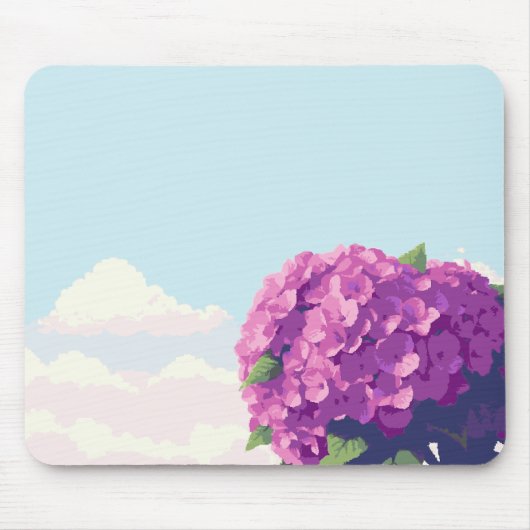 Levendige Paarse hortensia's Muismat (Voorkant)