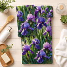 Levendige Paarse Irissen Bloem