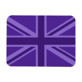 Levendige paarse kleur Union Jack Magneet (Horizontaal)