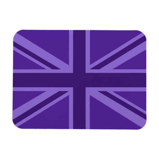 Levendige paarse kleur Union Jack Magneet (Horizontaal)