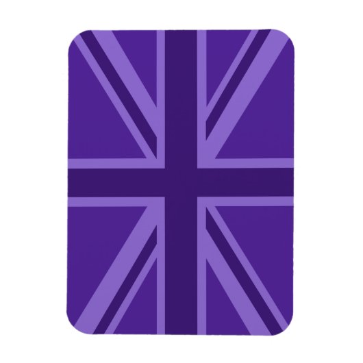 Levendige paarse kleur Union Jack Magneet (Verticaal)