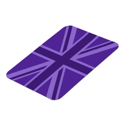 Levendige paarse kleur Union Jack Magneet (Linkerzijde)