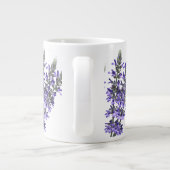 Levendige Paarse lavender Herb Flower on Ceramic Grote Koffiekop (Achterkant)