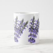 Levendige Paarse lavender Herb Flower on Ceramic Grote Koffiekop (Voorkant)