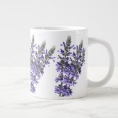 Levendige Paarse lavender Herb Flower on Ceramic Grote Koffiekop (Rechts)