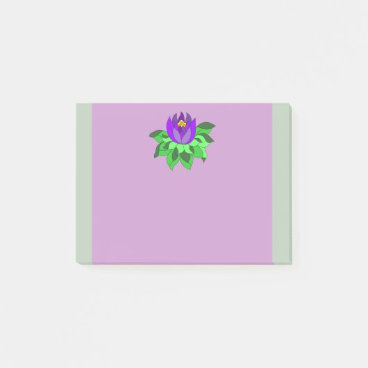 Levendige Paarse lotusaanvalstrips Post-it® Notes (Voorkant)