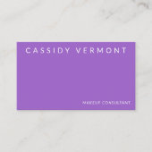 Levendige Paarse make-up haar consultant Visitekaartje (Voorkant)