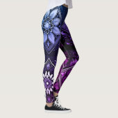 Levendige Paarse Mandala Leggings (Rechts)