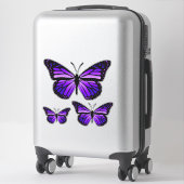 Levendige Paarse monarchvlinders Sticker (Koffer)