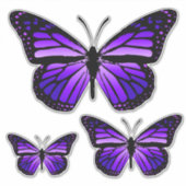 Levendige Paarse monarchvlinders Sticker (Voorkant)