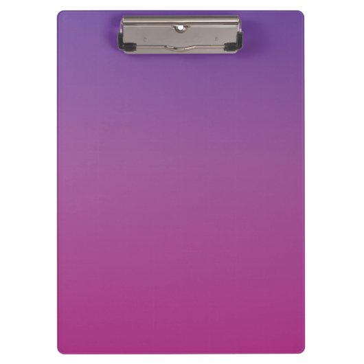Levendige paarse naar roze gradiënt klembord (Voorkant)