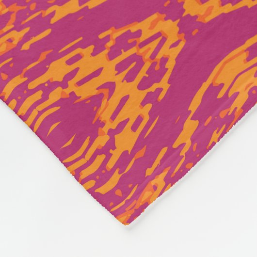 Levendige Paarse Oranje etnische mozaïek geometris Fleece Deken (Hoek)